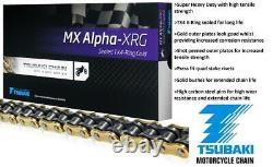 Yamaha YFS200 Blaster 99-06 Tsubaki MX-Alpha Gold X-Ring Chain & JT Sprocket Kit
